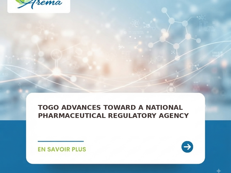 29 July 2026 • Source : Republic of Togo: https://www.republicoftogo.com/toutes-les-rubriques/sante/vers-une-agence-togolaise-de-regulation-pharmaceutique Togo is taking an important step toward strengthening its pharmaceutical regulatory framework. The Togolese authorities are currently finalizing the draft decree establishing a national Pharmaceutical Regulatory Agency. A strategic workshop held in Kpalimé in July 2026 brought together pharmaceutical sector experts and key stakeholders to finalize the legal framework and define a roadmap aimed at strengthening regulatory oversight, improving pharmaceutical governance, and intensifying the fight against substandard and falsified medical products. This initiative represents a major milestone in improving the safety, quality, and effectiveness of medicines in Togo, while contributing to stronger public health protection. AREMA supports pharmaceutical companies in Togo and across the region through Regulatory Affairs support, Local Representative services, Pharmacovigilance activities, and regulatory compliance solutions. For more information You can contact us by email : info@arema-international.com